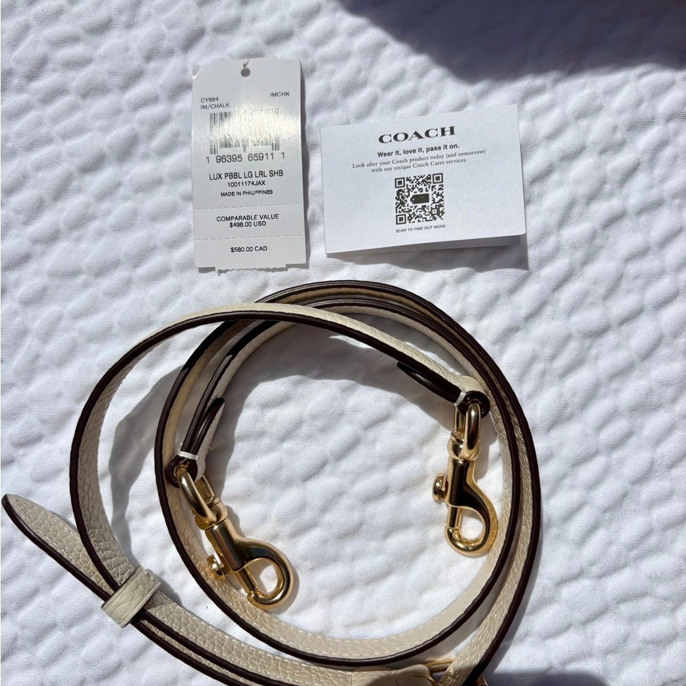Coach Large Laurel Shoulder Crossbody Bag in “Chalk” CY684 NWT 🤩 STUNNING!🤩 - Picture 5 of 11